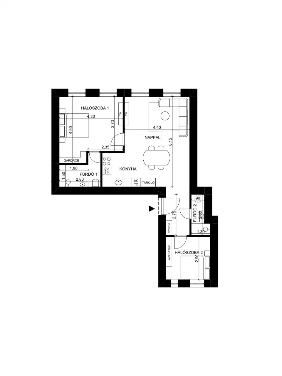 Apartamento en Budapest, Hungría, 70 m² - imagen 18