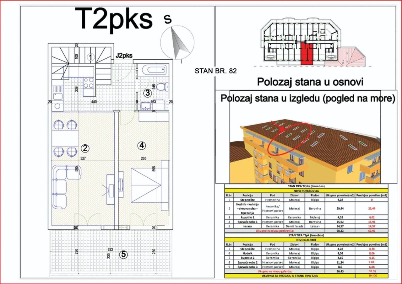 Wohnung in Budva, Montenegro, 94 m² - Foto 14