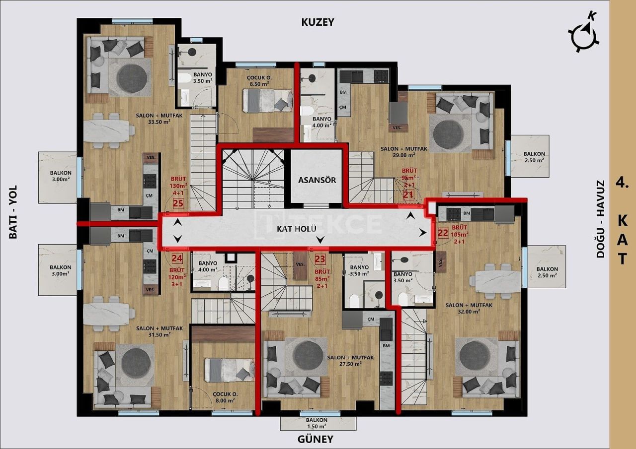 Appartement à Antalya, Turquie, 65 m² - image 13