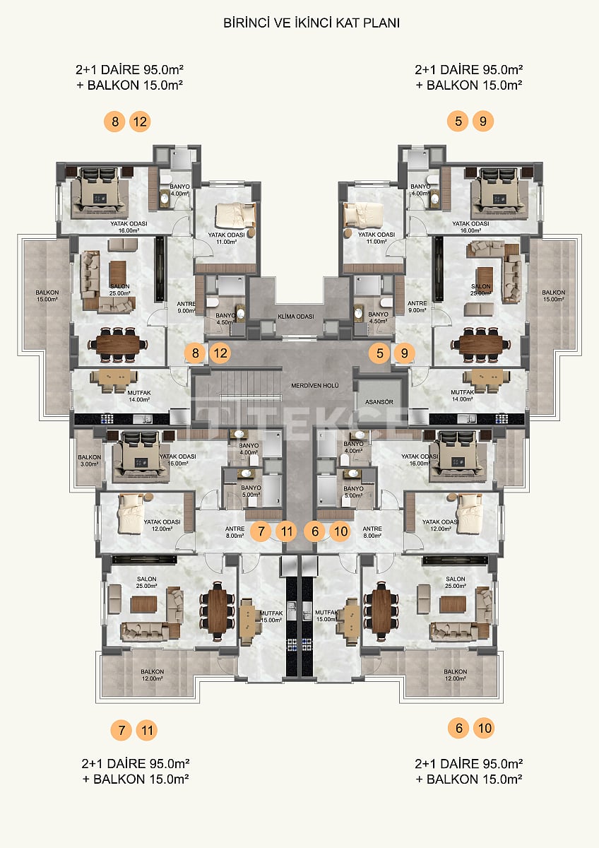 Penthouse à Alanya, Turquie, 260 m² - image 16