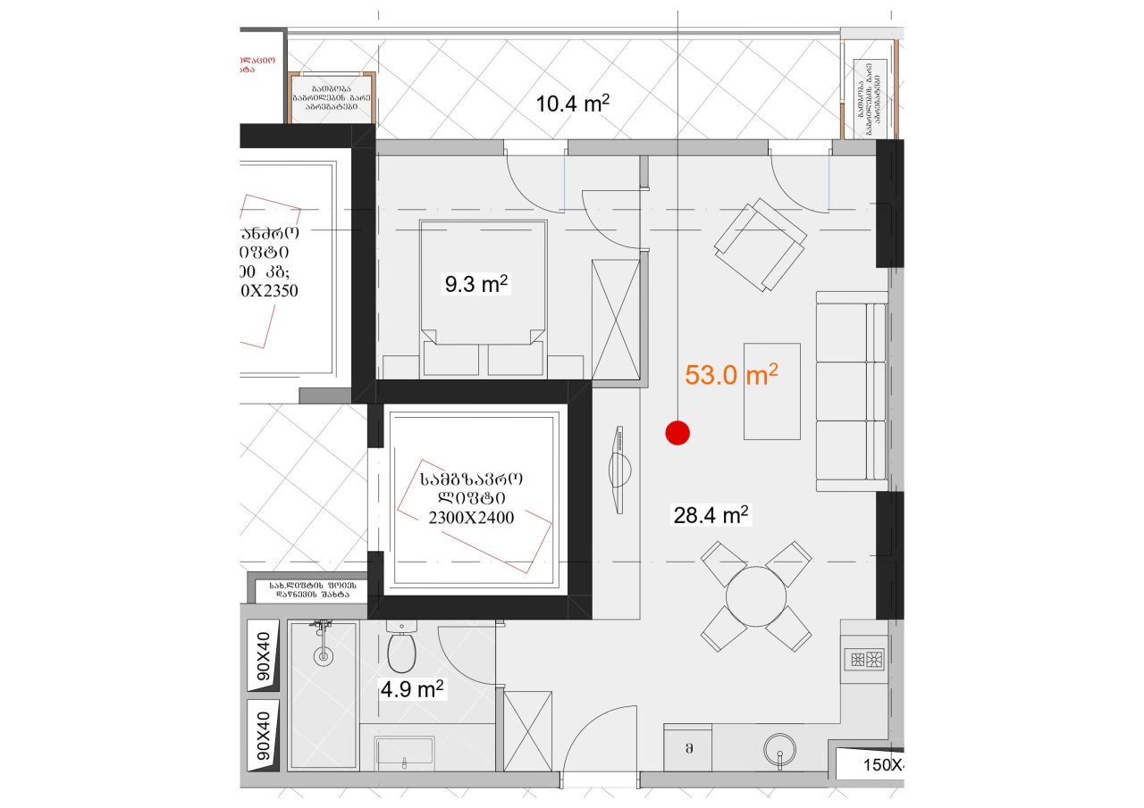 Wohnung in Batumi, Georgien, 53 m² - Foto 2