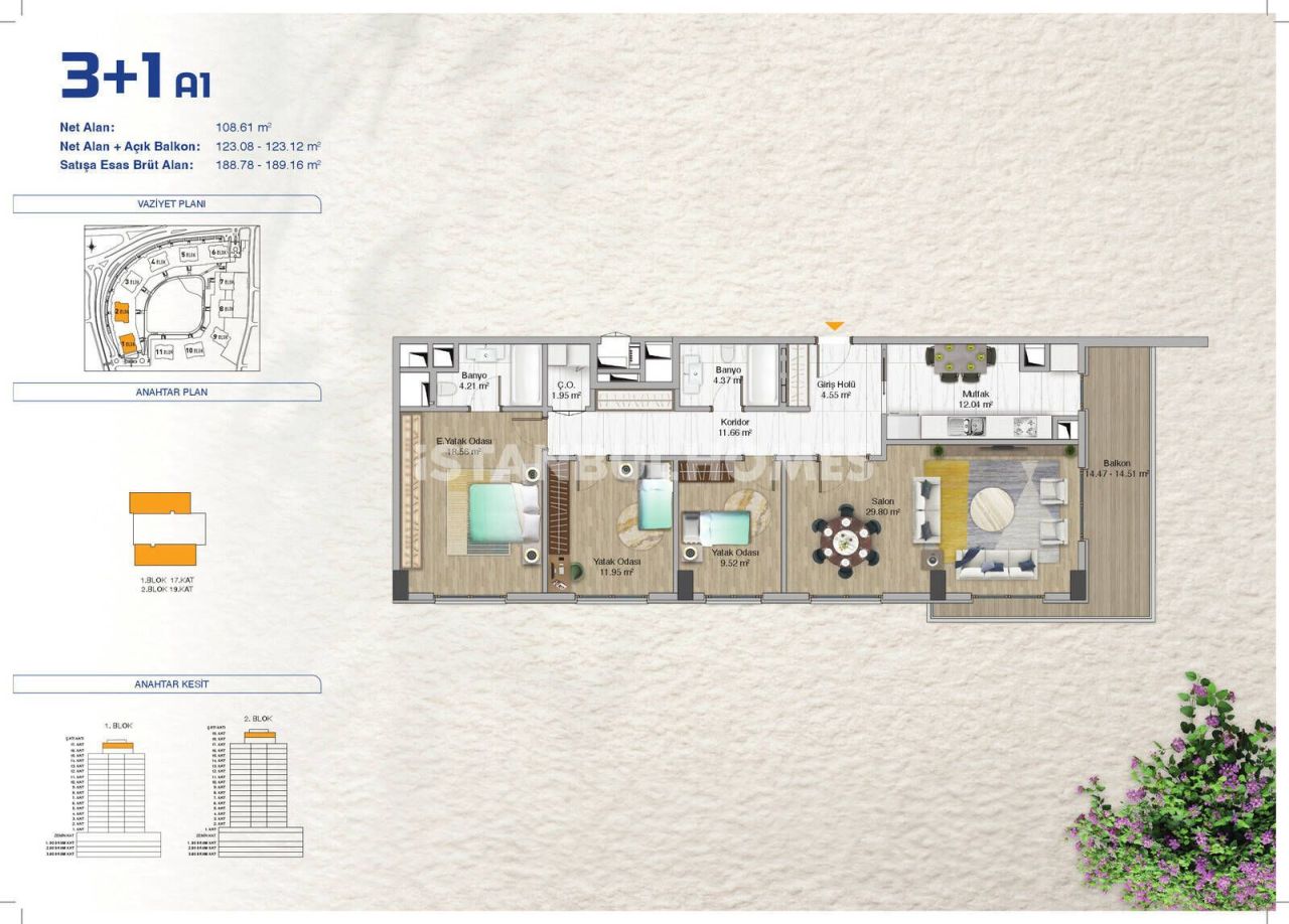 Apartment in Istanbul, Türkei, 218 m² - Foto 13
