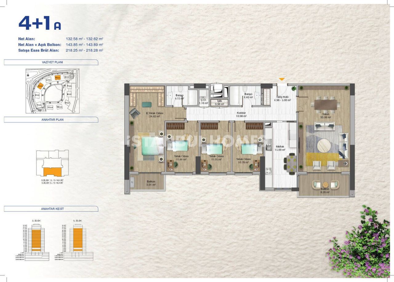 Apartment in Istanbul, Turkey, 162 m² - picture 14