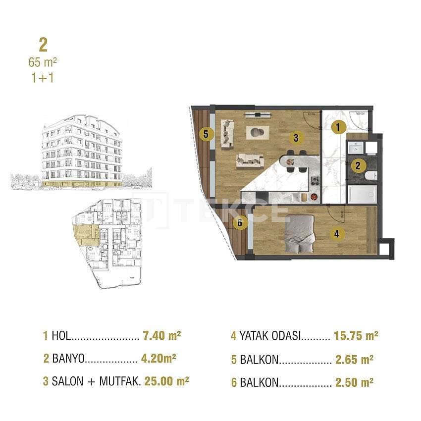 Apartment in Antalya, Turkey, 58 m² - picture 17