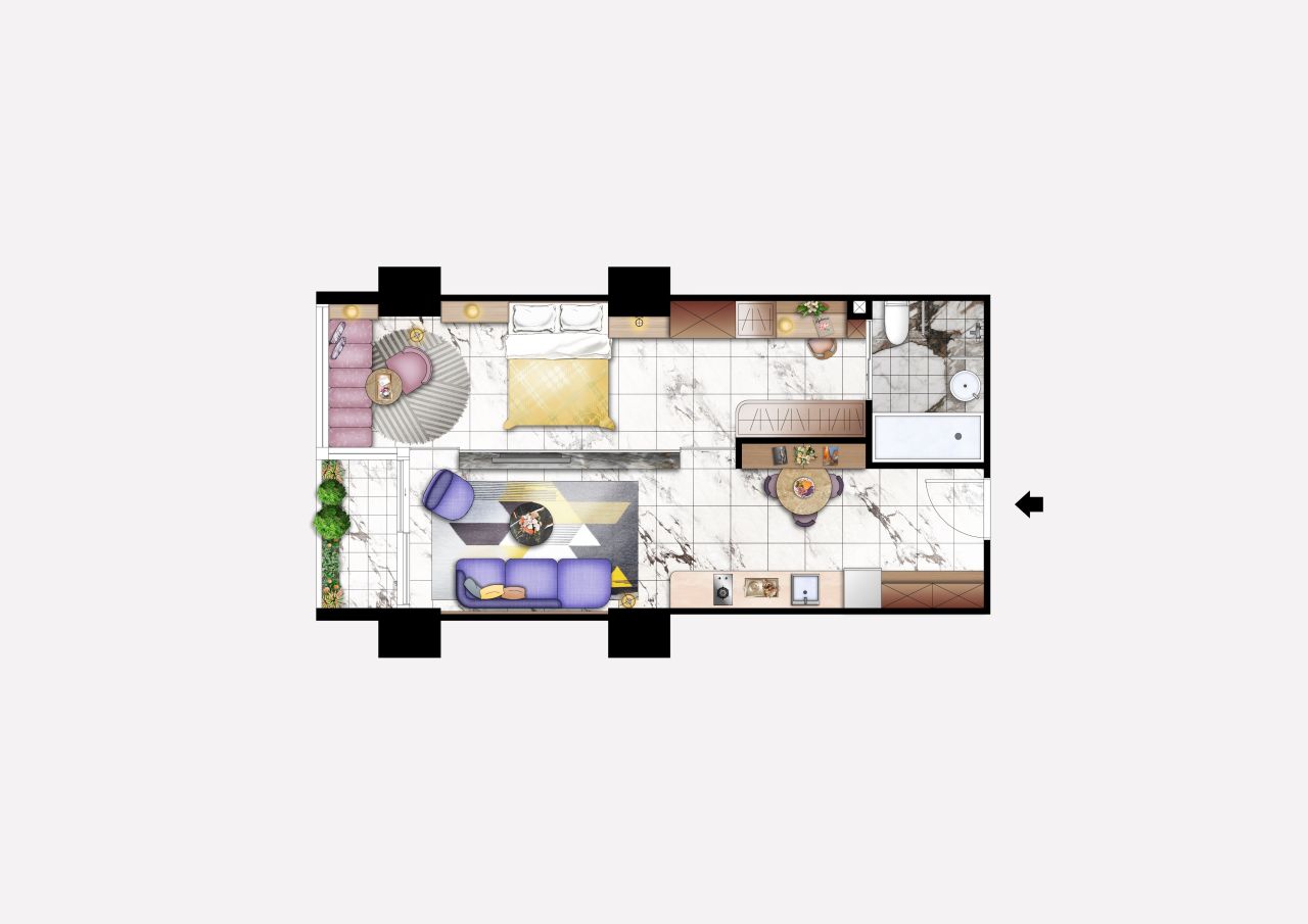 Apartment in Phnom Penh, Cambodia, 60 m² - picture 6