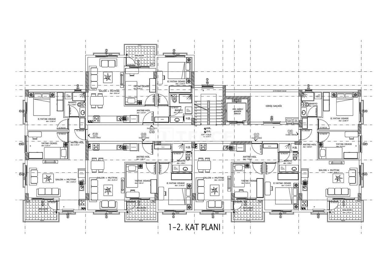 Appartamenti a Antalya, Turchia, 80 m² - foto 19