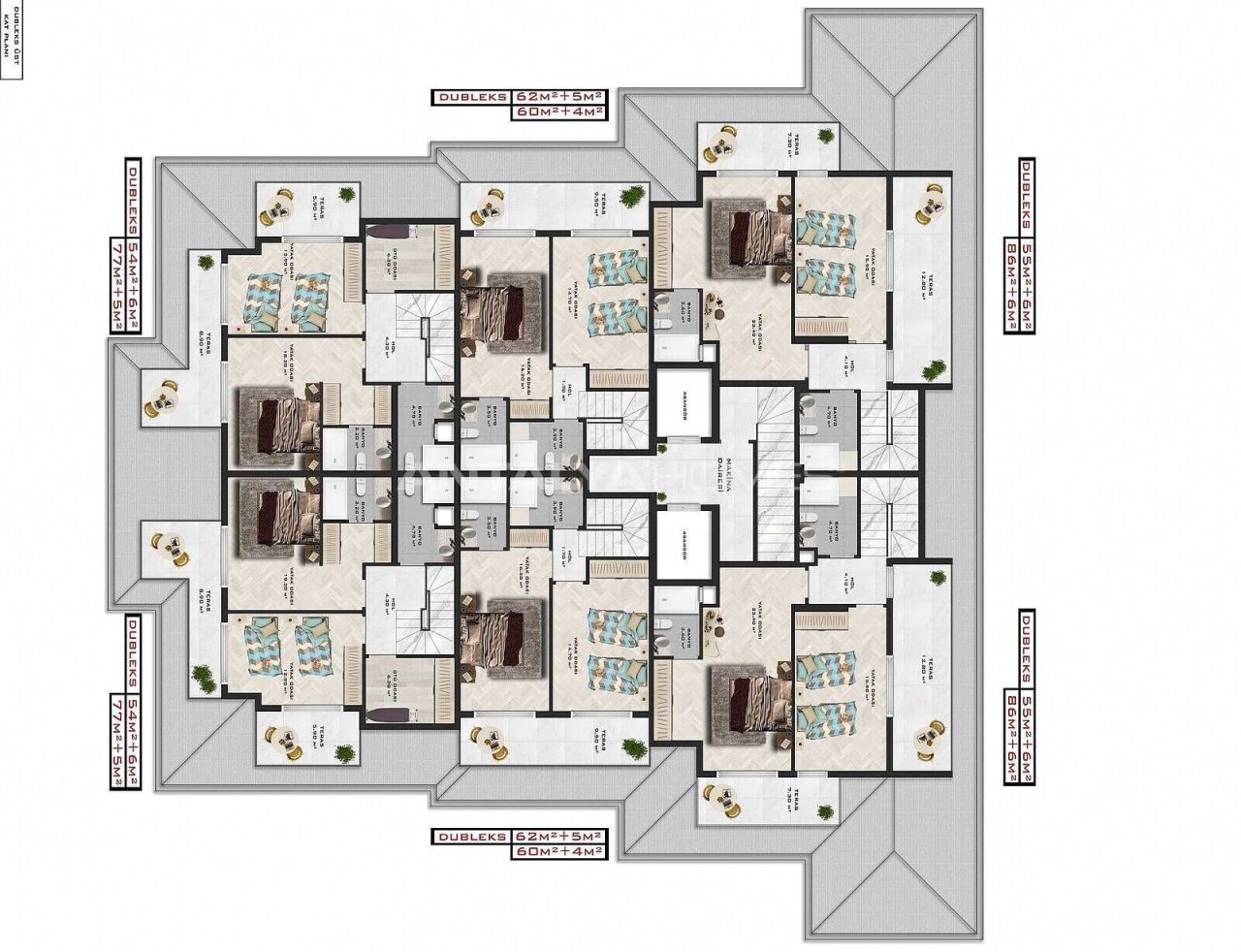Appartamenti a Alanya, Turchia, 70 m² - foto 3