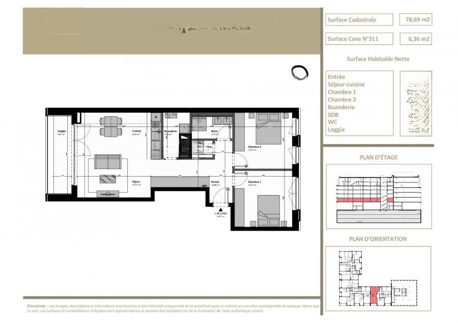 Wohnung in Luxemburg, Luxemburg, 79 m² - Foto 1