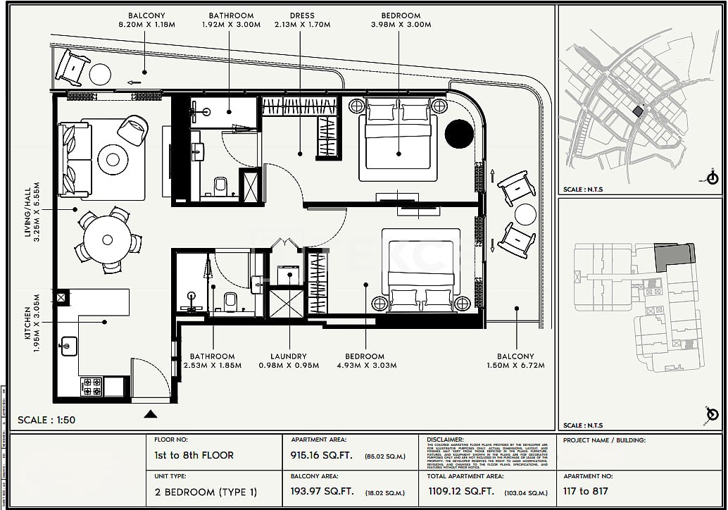 Appartamenti a Dubai, EAU, 70 m² - foto 14