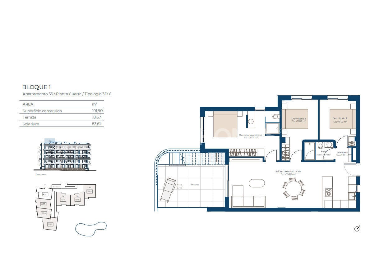 Penthouse in Murcia, Spanien, 90 m² - Foto 11