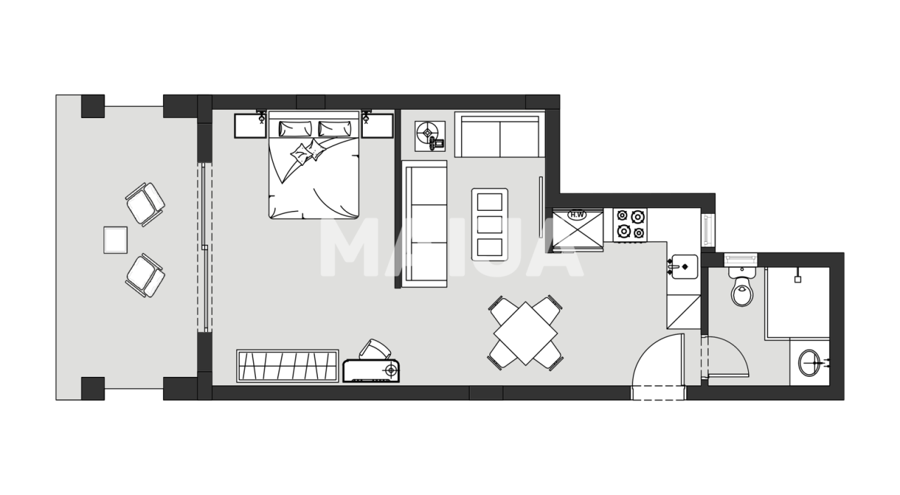 Apartment in Hurghada, Egypt, 80 m² - picture 2