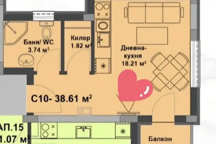 Piso en Sunny Beach, Bulgaria, 38.61 m² - imagen 5