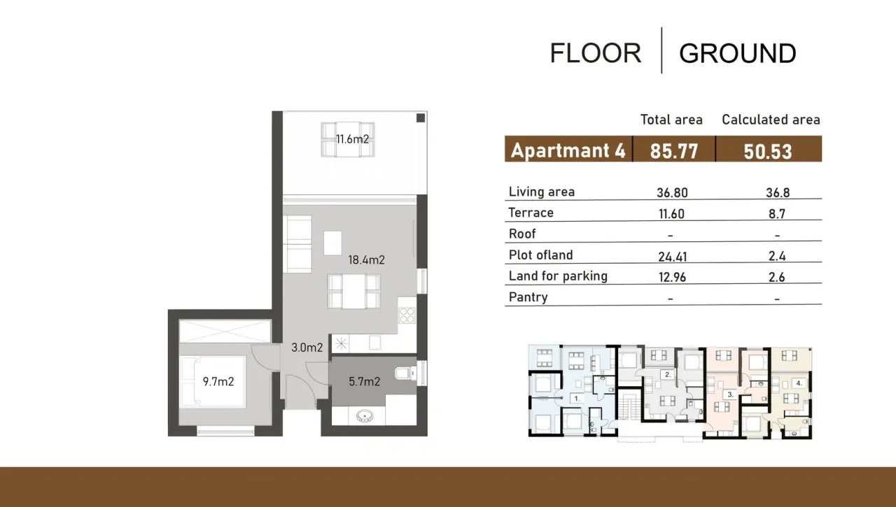 Flat in Zadar, Croatia, 50.3 m² - picture 2