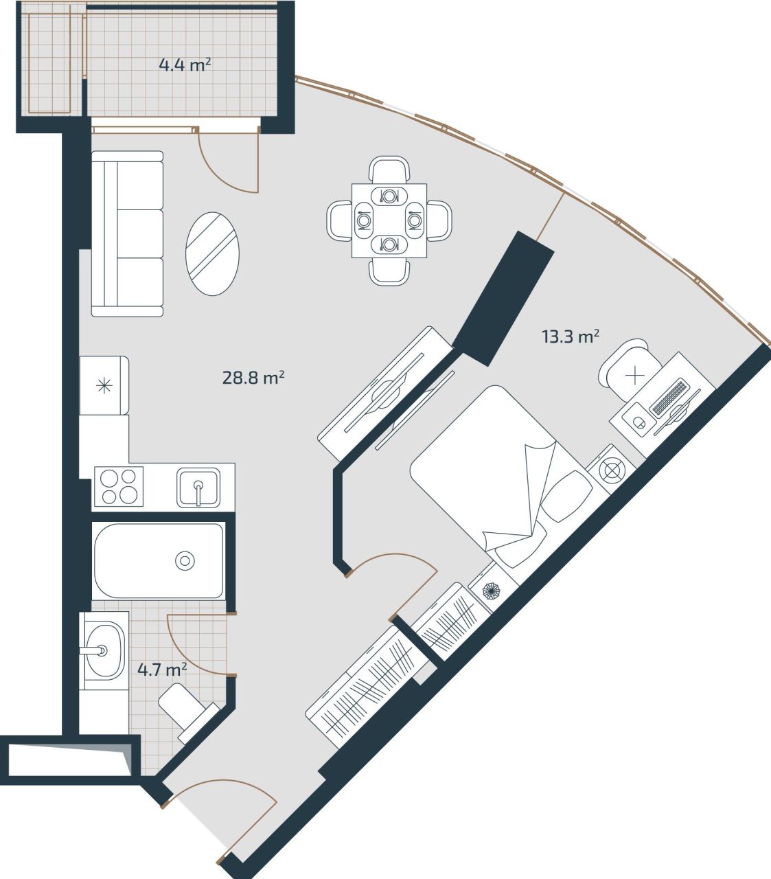 Appartamento a Batumi, Georgia, 51.2 m² - foto 7