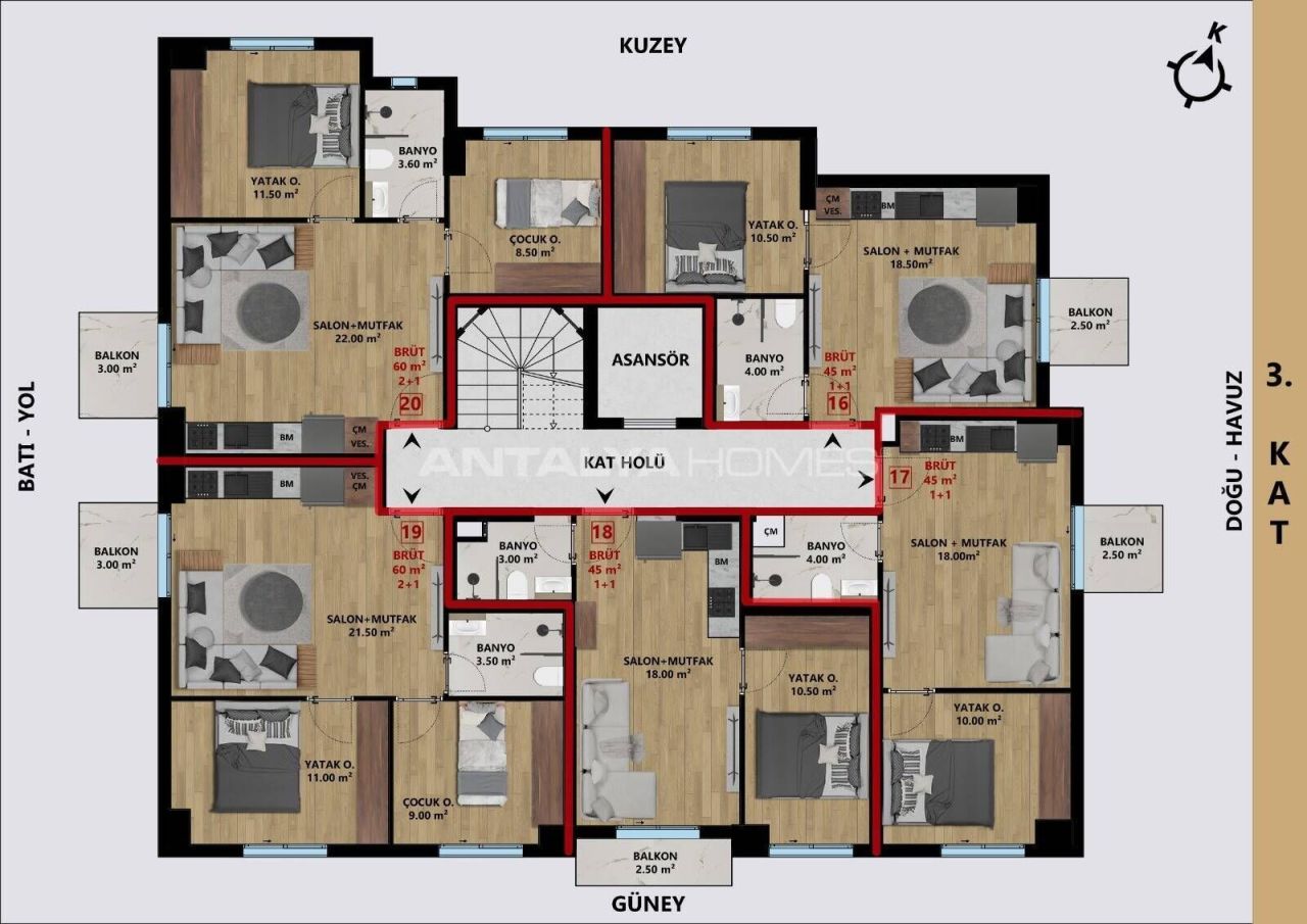 Apartment in Antalya, Turkey, 65 m² - picture 11