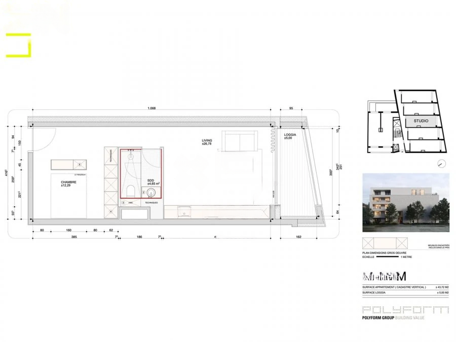 Appartement au Luxembourg, Luxembourg, 46 m² - image 7