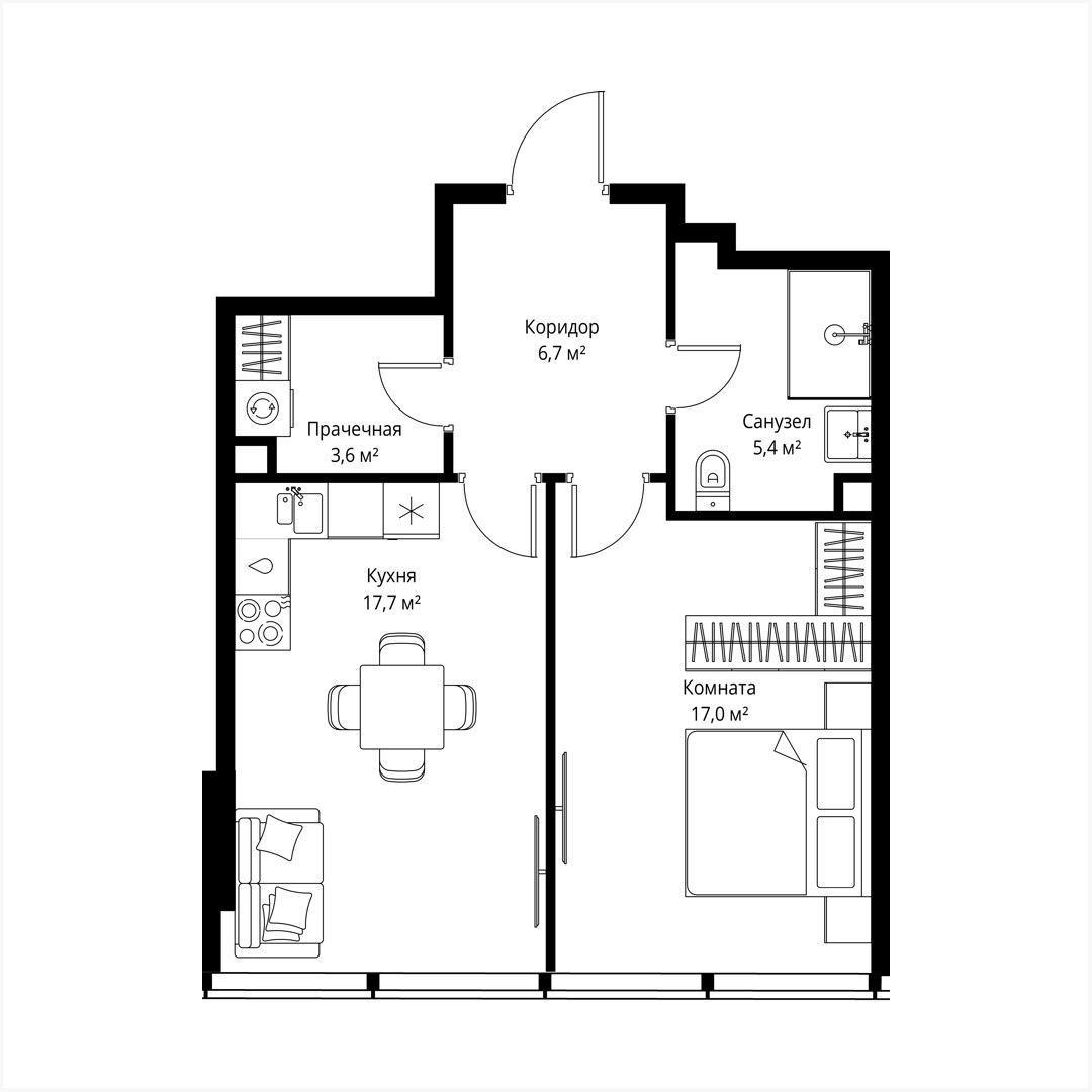 Appartamento a Mosca, Russia, 50.4 m² - foto 1