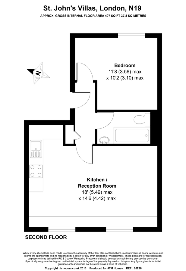 Flat in London, United Kingdom, 38 m² - picture 12