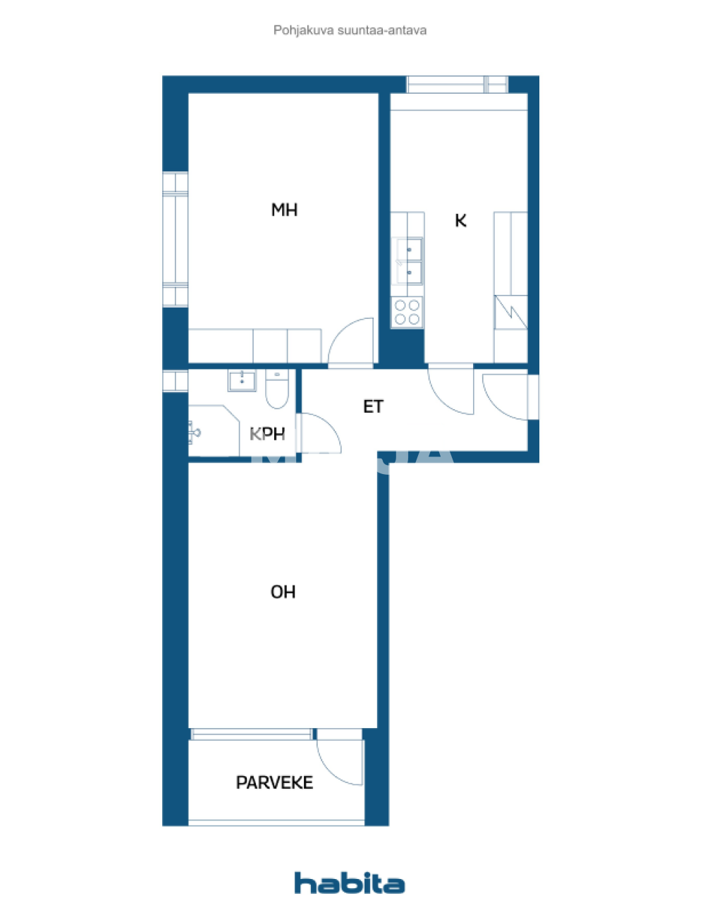 Apartment in Tampere, Finland, 51.5 m² - picture 2