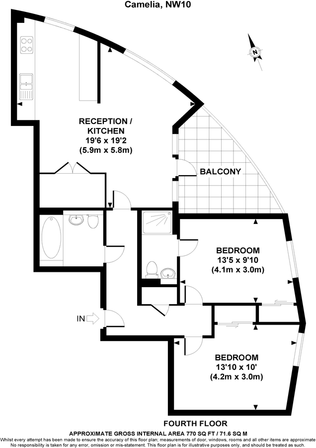 Wohnung in London, Großbritannien, 72 m² - Foto 7