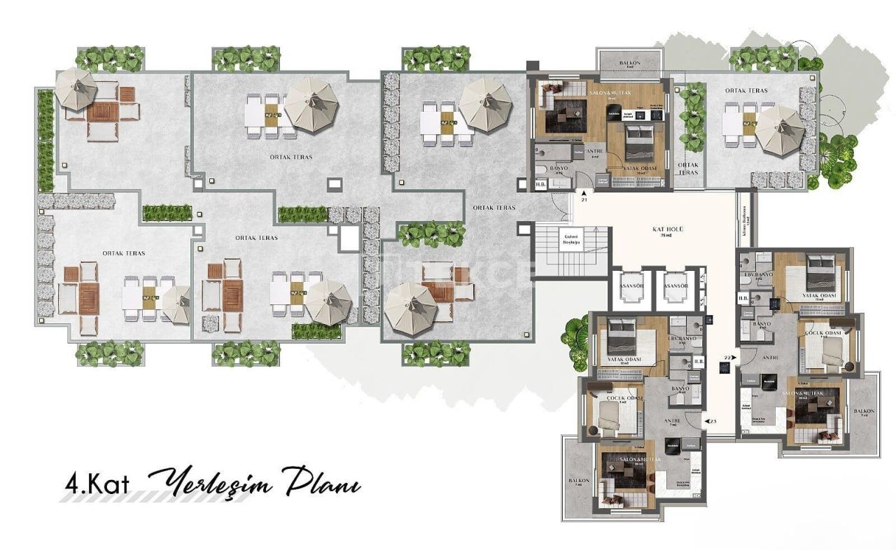 Appartamenti a Antalya, Turchia, 85 m² - foto 17