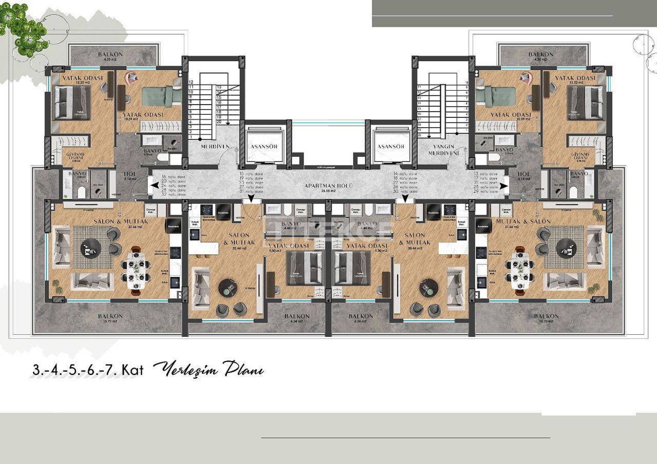 Appartement à Antalya, Turquie, 105 m² - image 19