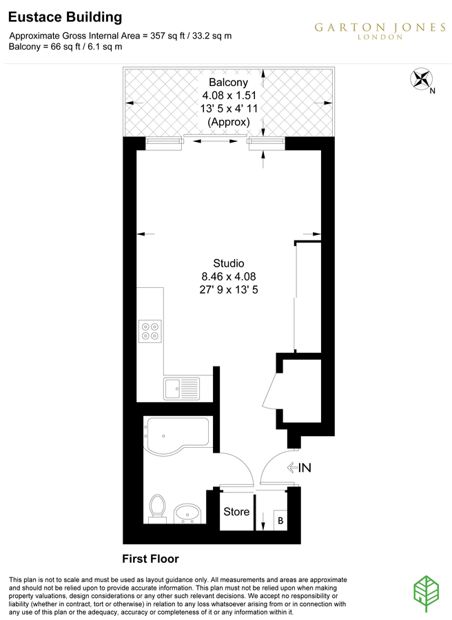 Piso en Londres, Reino Unido, 33 m² - imagen 14