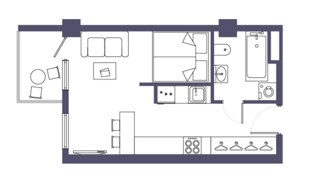 Studio in Batumi, Georgia, 32 m² - picture 7