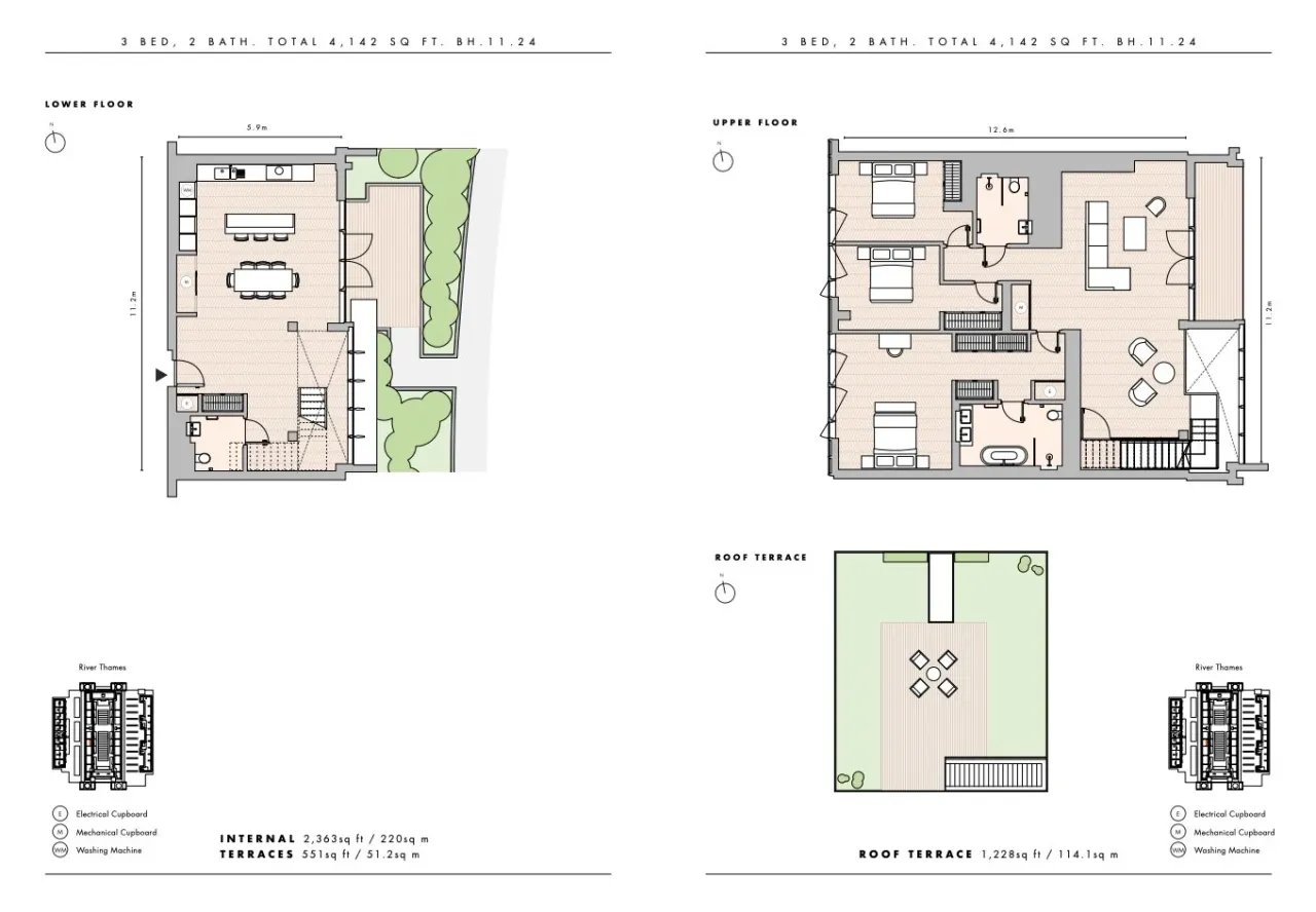 Attico Battersea, Regno Unito, 2 840 m² - foto 16