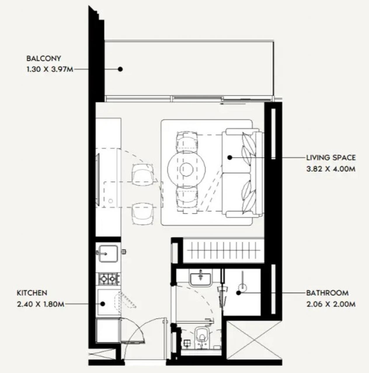 Studio a Dubai, EAU, 31.29 m² - foto 10