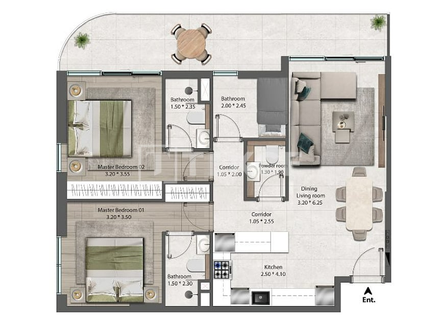 Apartment in Dubai, UAE, 88 m² - picture 17