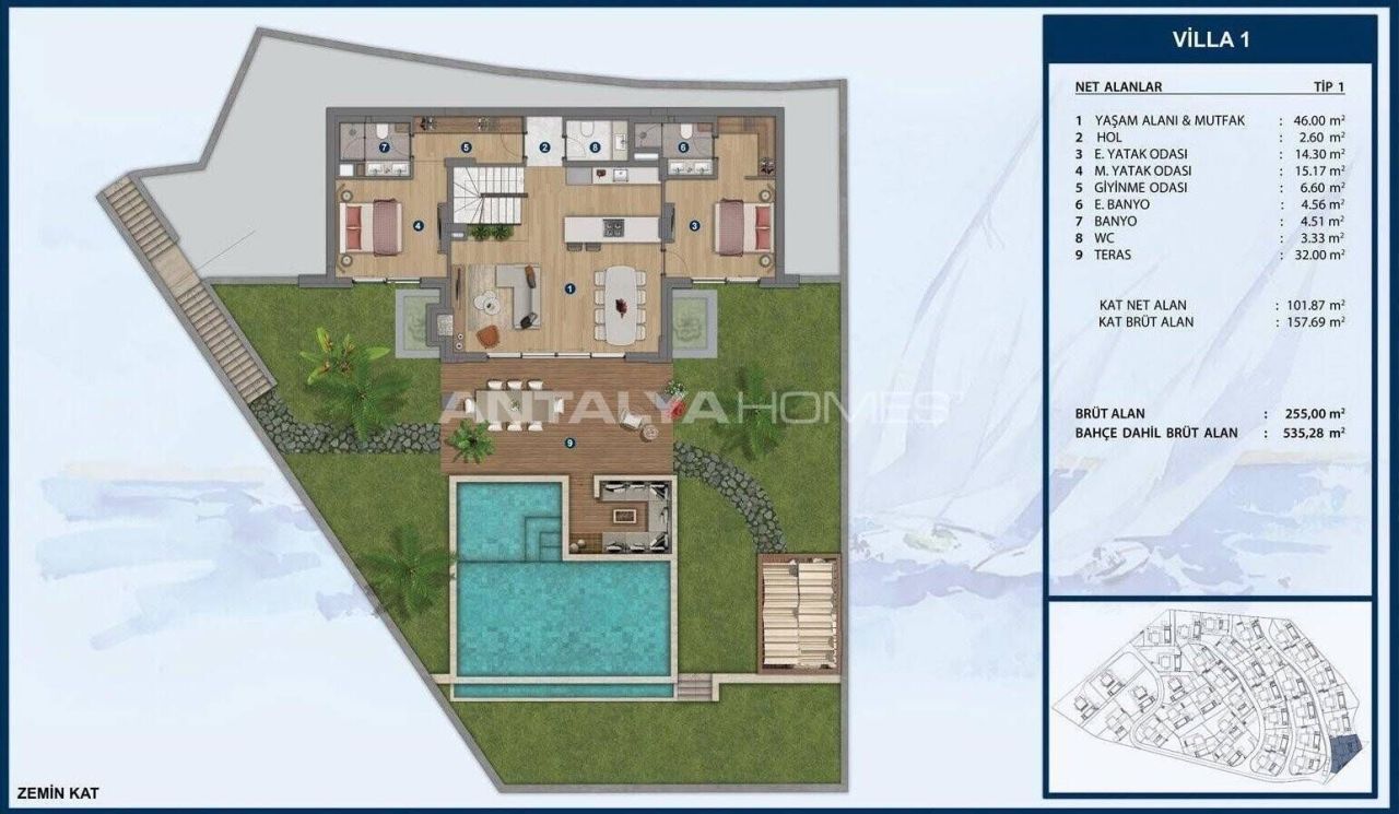 Villa a Bodrum, Turchia, 255 m² - foto 17