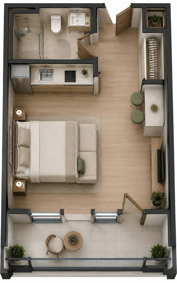 Appartamenti a Baku, Azerbaigian, 43.8 m² - foto 3