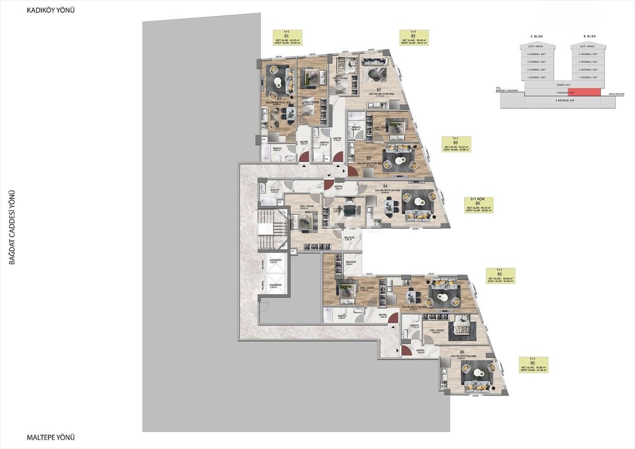 Apartment in Maltepe, Türkei, 54 m² - Foto 12