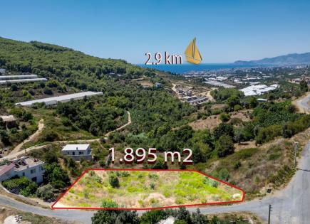 Land for 1 200 000 euro in Alanya, Turkey