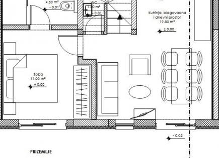Piso para 343 400 euro en Premantura, Croacia