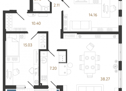 Apartment für 331 135 euro in Belgrad, Serbien