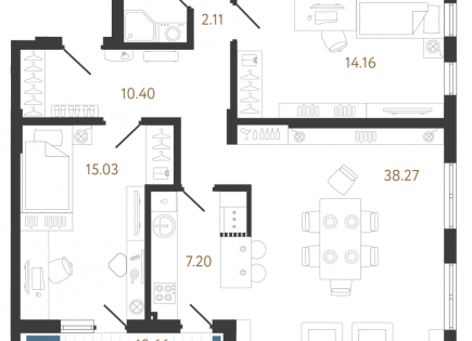 Apartment für 347 387 euro in Belgrad, Serbien