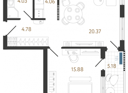 Apartamento para 172 855 euro en Belgrado, Serbia