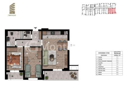 Appartement pour 126 000 Euro au Bar, Monténégro
