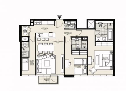Appartement pour 825 620 Euro à Dubaï, EAU