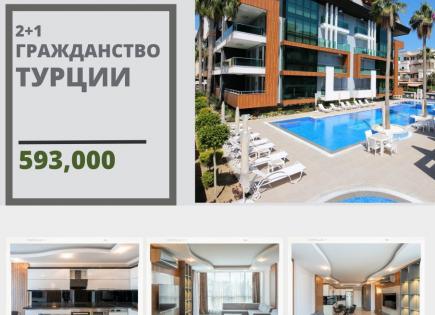 Flat for 593 000 euro in Alanya, Turkey
