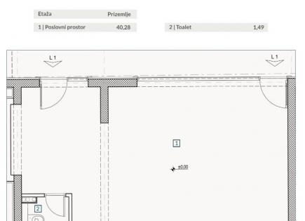Oficina para 136 000 euro en Budva, Montenegro
