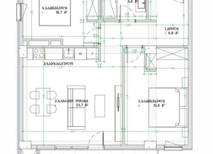 Appartamento per 131 027 euro a Tbilisi, Georgia