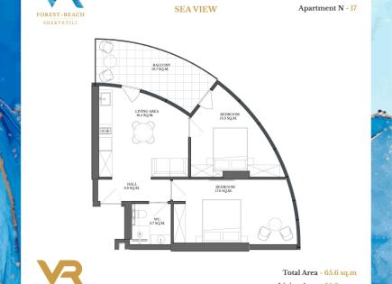 Appartamento per 137 610 euro a Shekhvetili, Georgia