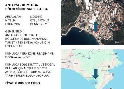 Grundstück für 6 000 000 euro in Kumluca, Türkei